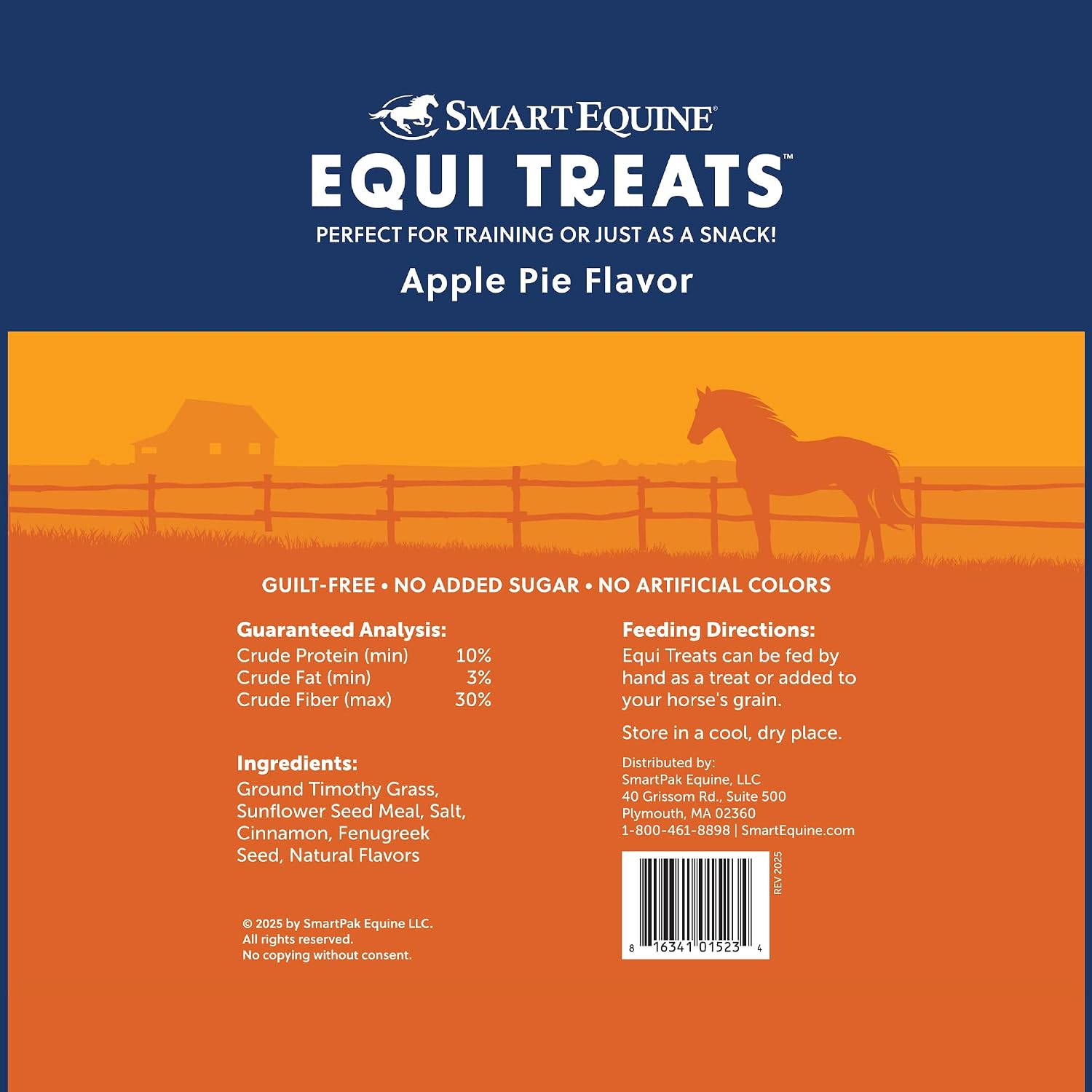 SmartEquine Equi Treats Apple Pie Flavor, 4 lb Bag | Made with Timothy Grass & Sunflower Meal | Low ESC & Starch | Bite-Sized | No Added Sugar | Cookies for Horses - Image 2