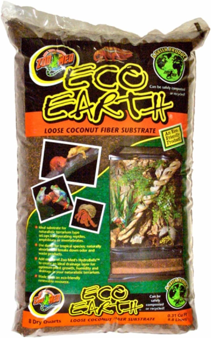 Zoo Med Eco Earth All-Natural Loose Coconut Fiber, Safely Composted, Tropical Substrate for Reptiles (8 Quarts, 2-Pack) - Image 3