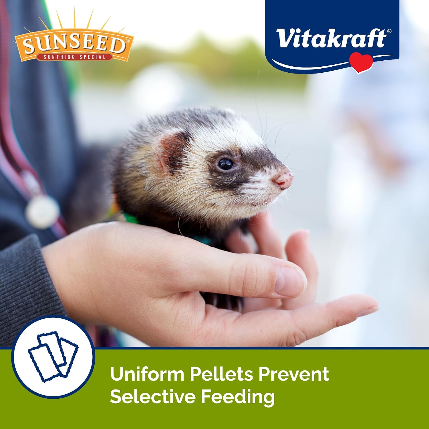 Sunseed Vita Prima Ferret Food - 3 Lb. Resealable Bag – High-Energy Protein from Chicken Pork & Eggs – Added Vitamins and Minerals – No Artificial Colors or Flavors - Image 4