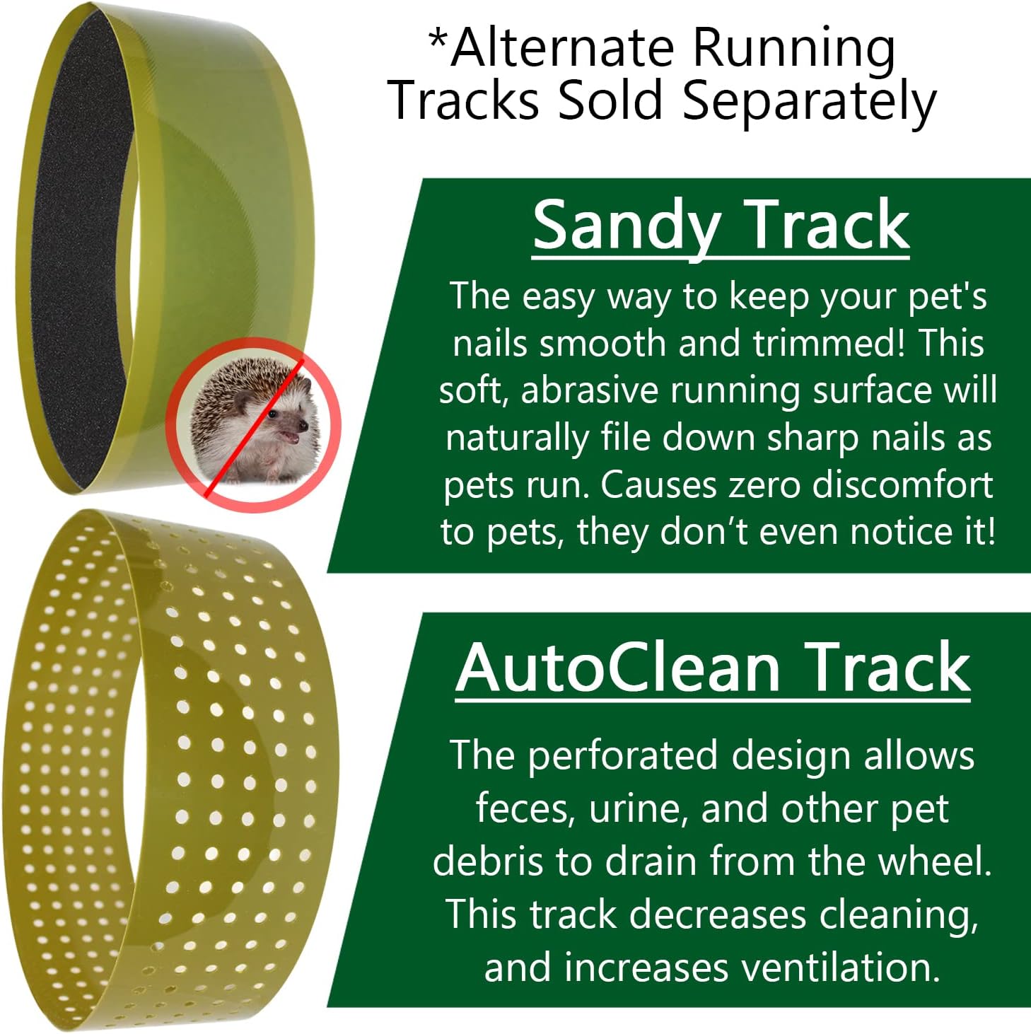 Silent Runner 12" Wide + Cage Attachment - Silent, Fast, Durable Exercise Wheel - Sugar Gliders, Degus, Rats, Hedgehogs, Prairie Dogs & Small Pets - Image 6