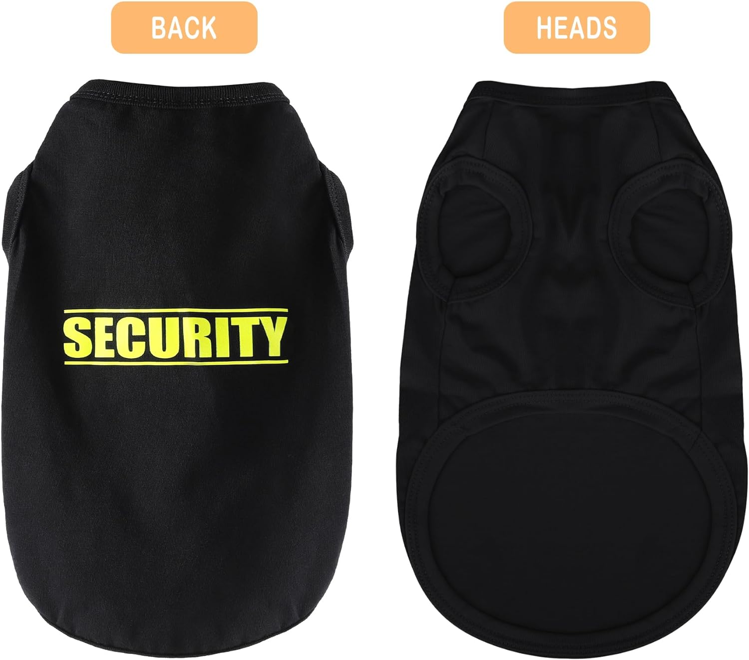 Discover Cozy Cotton Canine Wear: Soft, Lightweight, and Breathable Dog Shirt Vest with Eye-Catching Graphics(Security), Keeping Your Furry Friend Warm and Comfy! Black M - Image 2