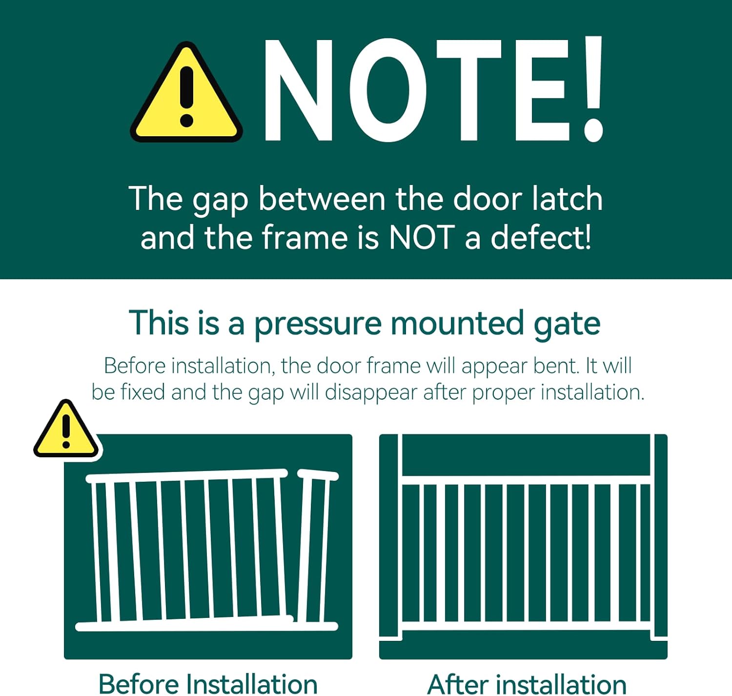 Babelio Auto Close Baby Gate with Cat Door, CatPrivilege Ⅰ, 29-43" Metal Gate for Doorway, Stairs, House, Easy Walk Thru with Pet Door, Includes 4 Wall Cups and 3 Extension Pieces, Black - Image 6