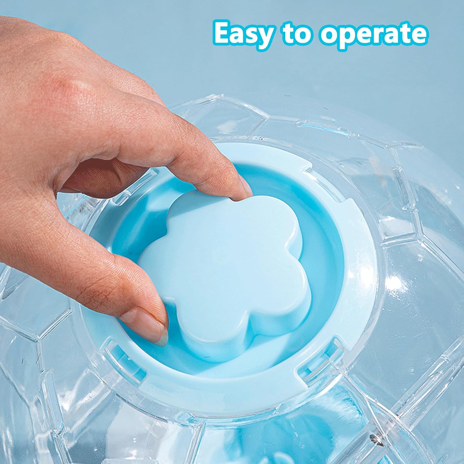 Hamster Ball 5.1 Inch – Durable Dwarf Hamster Running Ball with Football Design, Secure Metal Screws for Small Pets (5.1in) - Image 4
