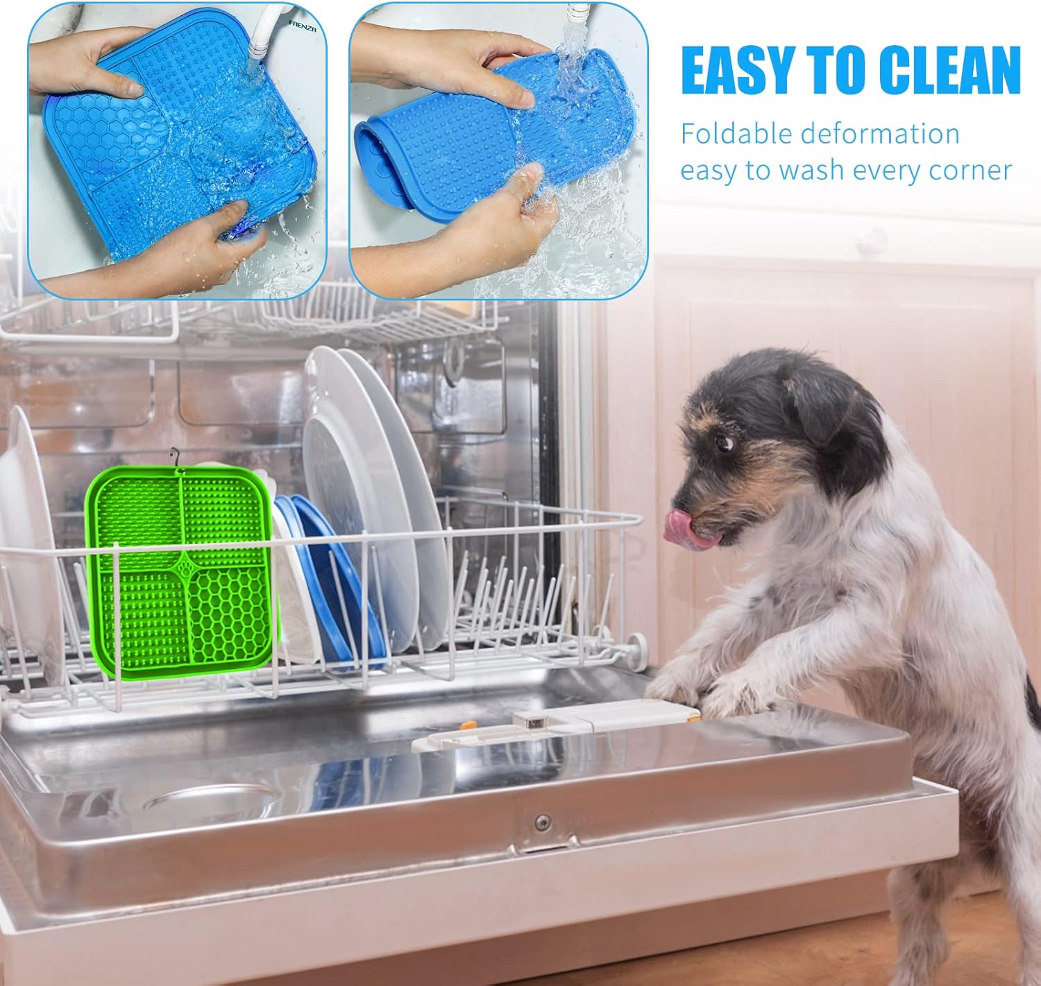 Honomastry Lick Mat for Dogs, Premium Lick Pad with Suction Cups for Dog Anxiety Relief, Slow Feeder Dog Bowls, Bathing, Grooming and Training. - Image 6