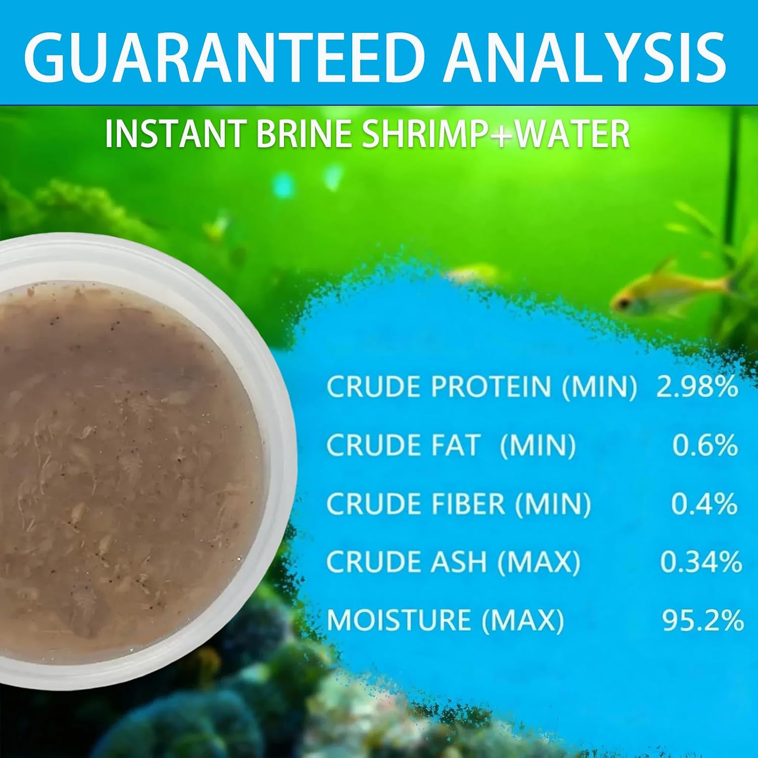 Brine Shrimp Fish Food, Ready to Use Aquarium Fish Food, Non-Living Instant Food for Betta Saltwater Marine Freshwater Fish (Adult Brine Shrimp) - Image 2