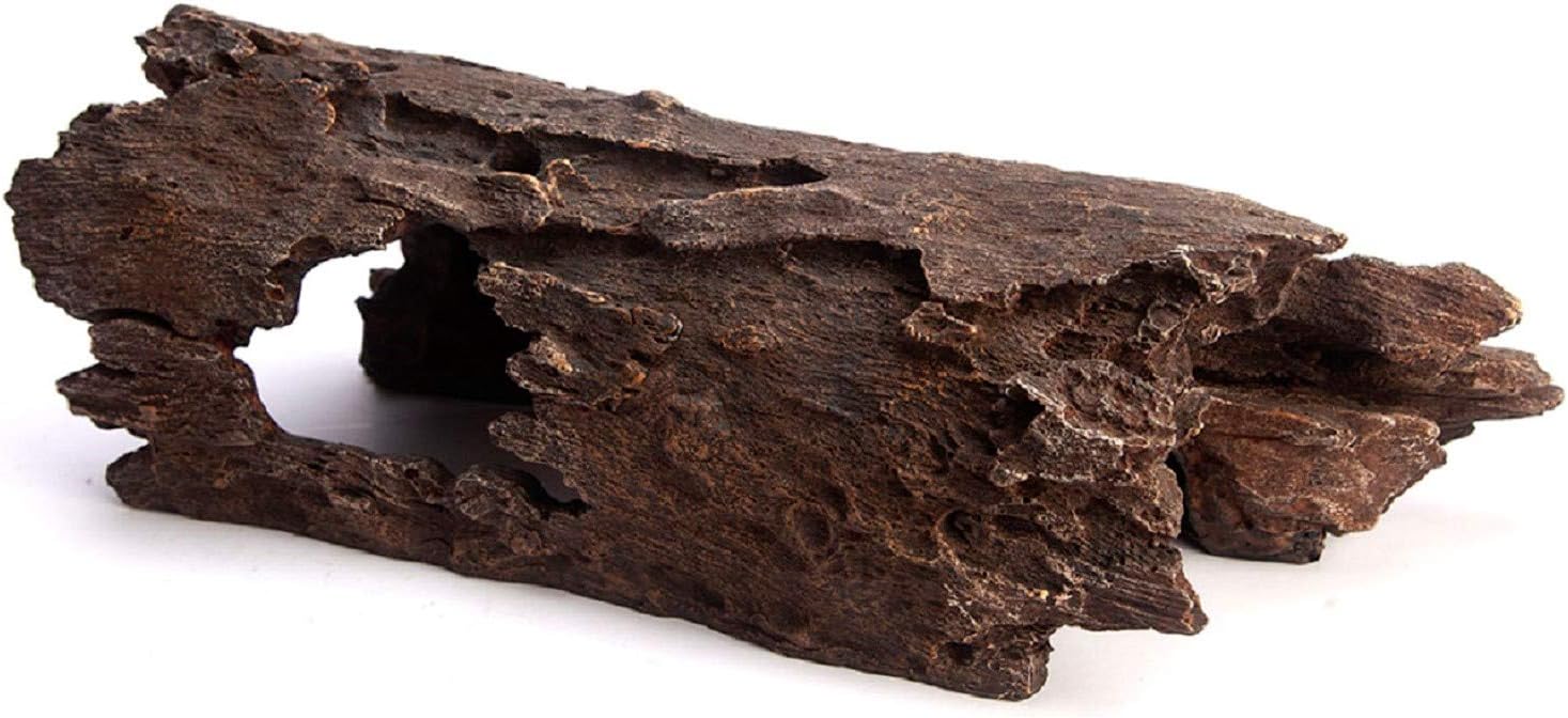Orchid Valley Reptile Hide, Fish Tank Accessories. Medium 10" Hollow Log for Aquarium, Lizard Hide Tank Decoration, Natural Looking Habitat or Betta Fish Tank Decoration for Hiding