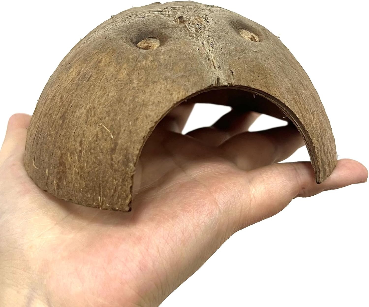 Hamiledyi 7 Pcs Reptile Hideouts Natural Coconut Shells Hut Leopard Gecko Tank Accessories for Aquarium Fish Hermit Crab Hide Cave Small Snake Tarantulas Lizard Chameleon (Without Fiber) - Image 3