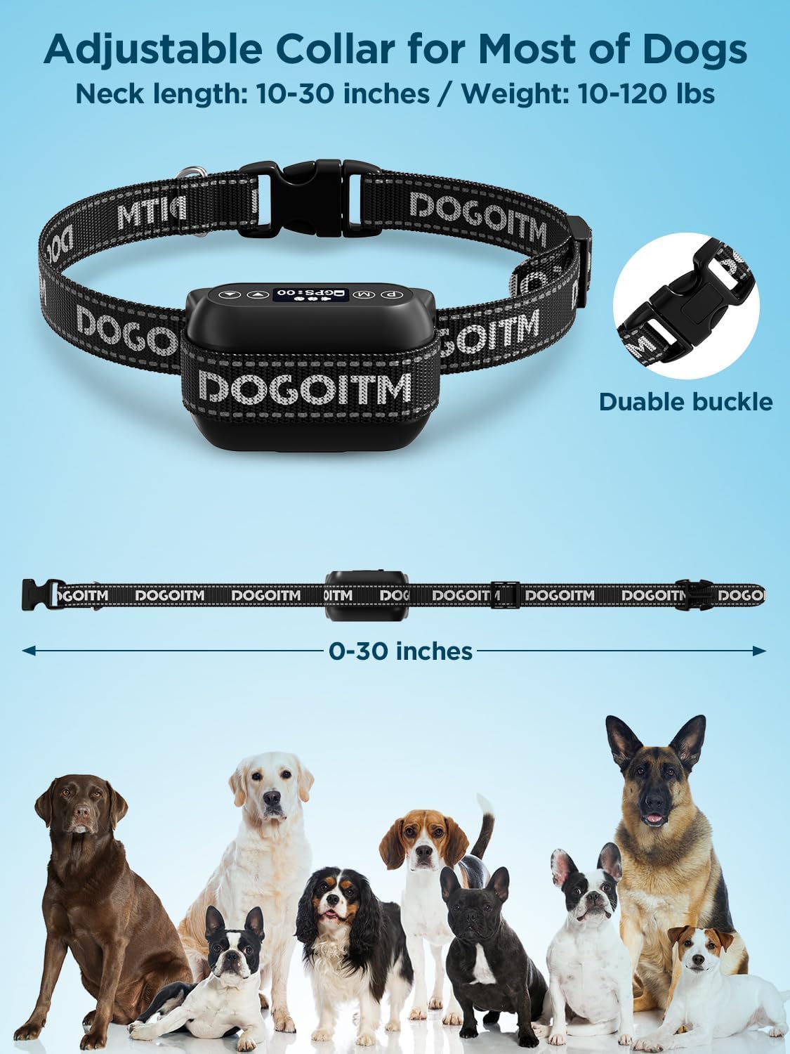 Wireless Dog Fence System, GPS Wireless Dog Collar with 3 Correction Modes, Pet Containment System with AI Smart Signal,Control Range 65-3281ft Electric Dog Fence Collar for Outdoor - Image 3