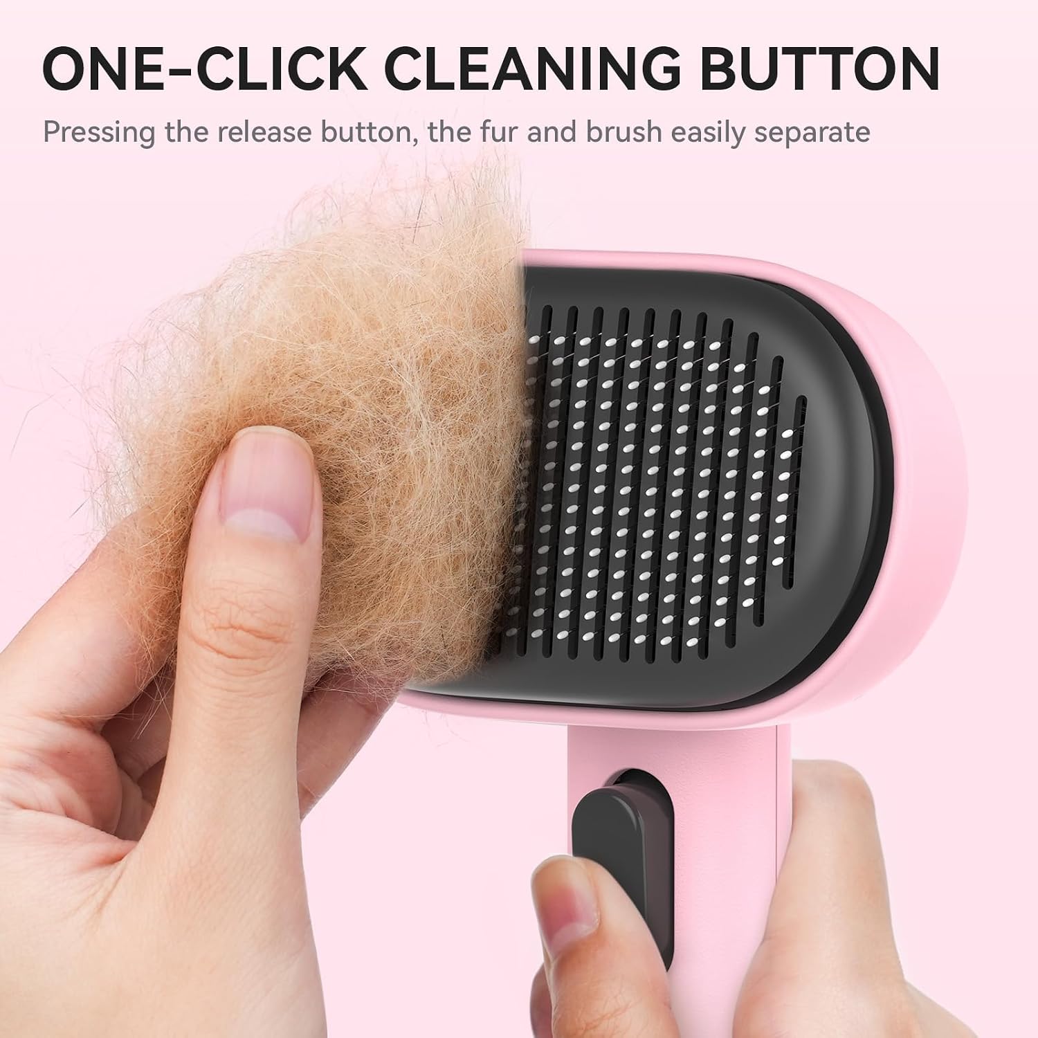 Aumuca Cat Brushes for Indoor Cats, Cat Hair Brush for Shedding, Cat Brush for Long or Short Haired Cats, Cat Grooming Deshedding Brush for Dog Kitten Horse Massage Removes Loose Fur - Image 4
