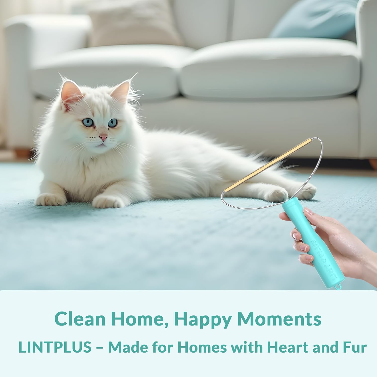 Deep Cleaner Pro Pet Hair Remover-Special Cat Hair Remover Multi Fabric Edge and Carpet Rake Scraper by LINTPLUS-Dog Hair Remover for Rugs,Couch & Pet Towers-Easy to Every Hair! - Image 7