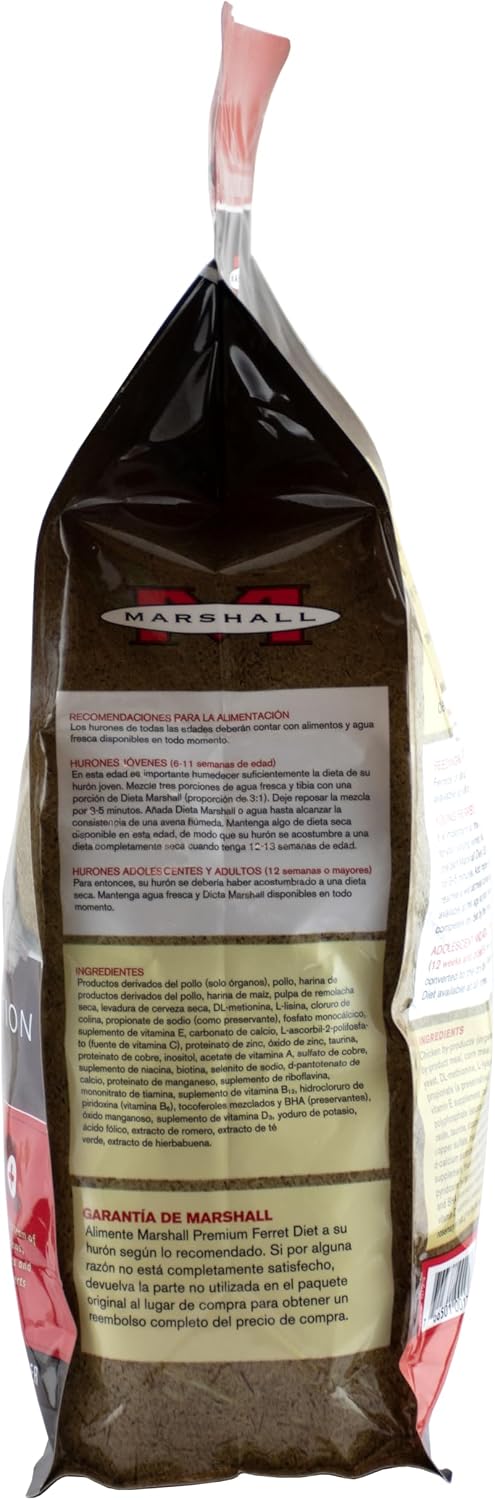 Marshall Pet Products Premium Ferret Diet, 4 lbs Pellet Bag, Complete Nutrition Formula - Single Food Bag - Image 7
