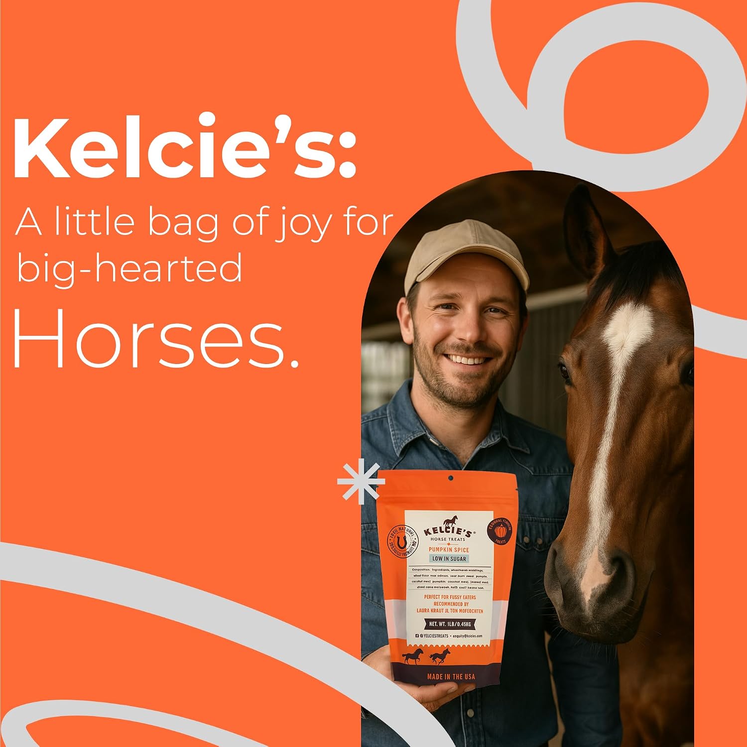 Kelcies Pumpkin Spice Horses Treats - Low Sugar, Starch, and Carbohydrates | Healthy Treats for Horse Supports Superior Digestion 1 Pound (Pack of 1) - Image 5