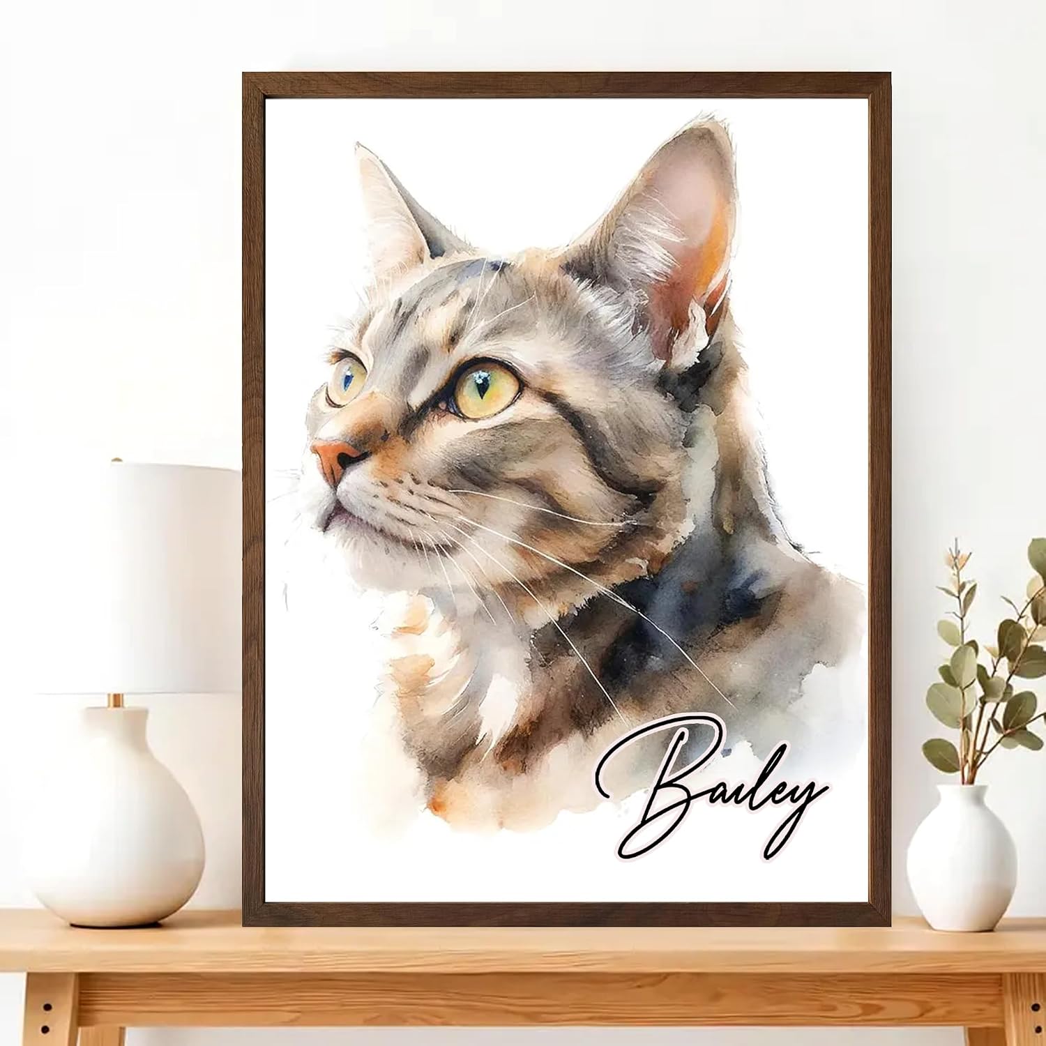 Custom Pet Portrait from Your Photos Watercolor Painting, Dog Memorial Gifts for Loss of Dog, Personalized Gift for Her Birthday, Pet Memorial Gift for Dogs, Cat & Dogs Portrait, Classic Watercolor - Image 5