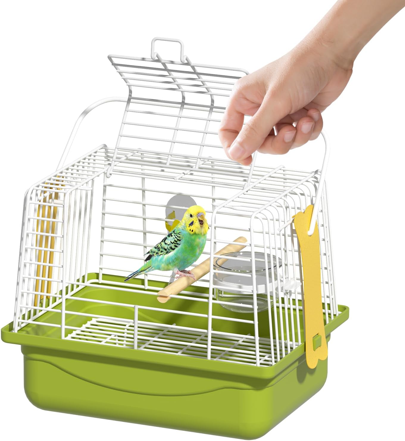 Small Bird cage,Travel Cage for Birds and Small Animals, Parakeet cage,Bird Carrier Travel cage,Bird Travel cage, jaulas para pájaros,Green,(Green,S)