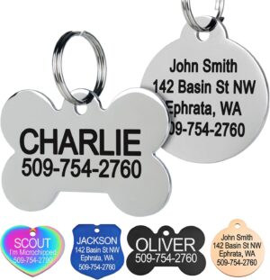 GoTags Stainless Steel Pet ID Tags,...
