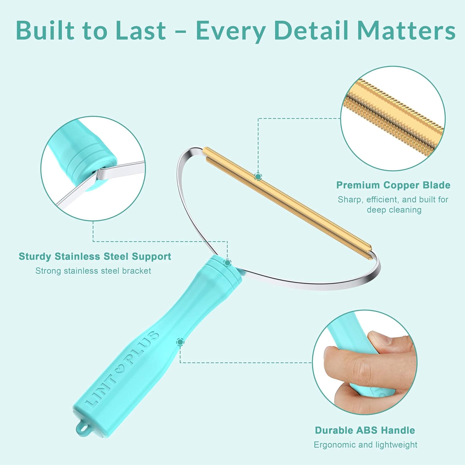 Deep Cleaner Pro Pet Hair Remover-Special Cat Hair Remover Multi Fabric Edge and Carpet Rake Scraper by LINTPLUS-Dog Hair Remover for Rugs,Couch & Pet Towers-Easy to Every Hair! - Image 4