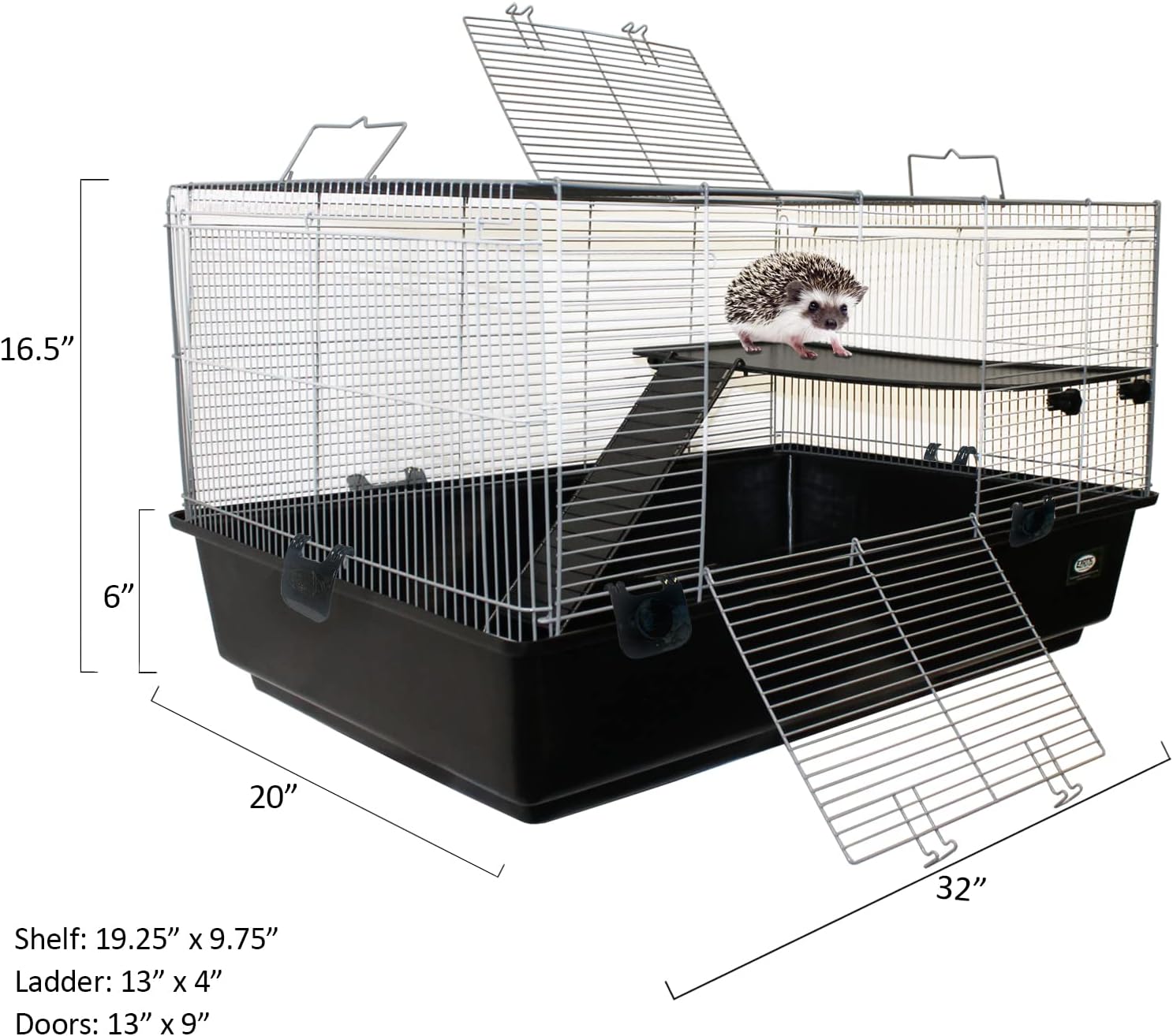 Exotic Nutrition Hedgehog Home & Starter Package - Includes Durable Cage, Exercise Wheel, Healthy Food, Natural Treat, Multi-Vitamin & Hideout - Image 2