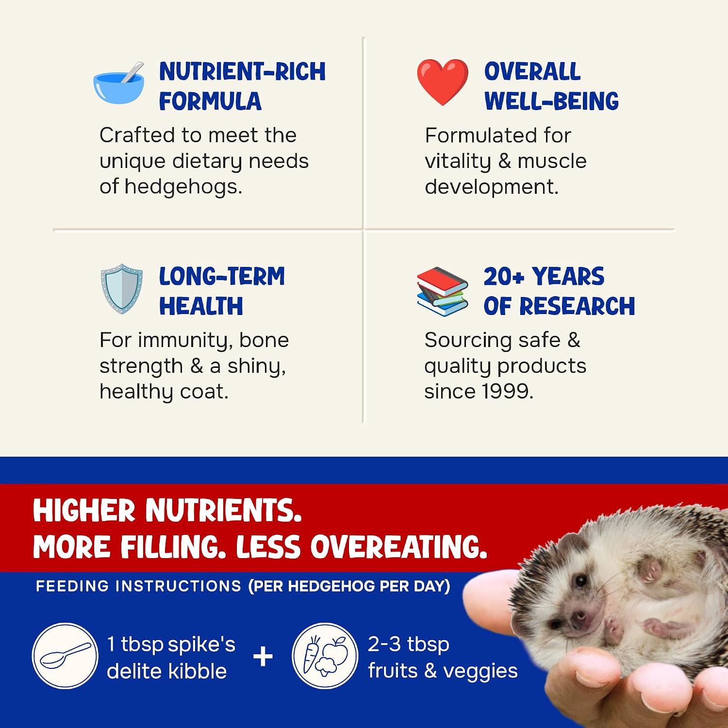 Suncoast Spike's Delite Premium Hedgehog Diet Food - High Energy Protein, Vitamins & Minerals, Natural Cooked Kibble, Complete Nutrition for Baby, Growing & Breeding Hedgehogs - 1.5 lbs - Image 5