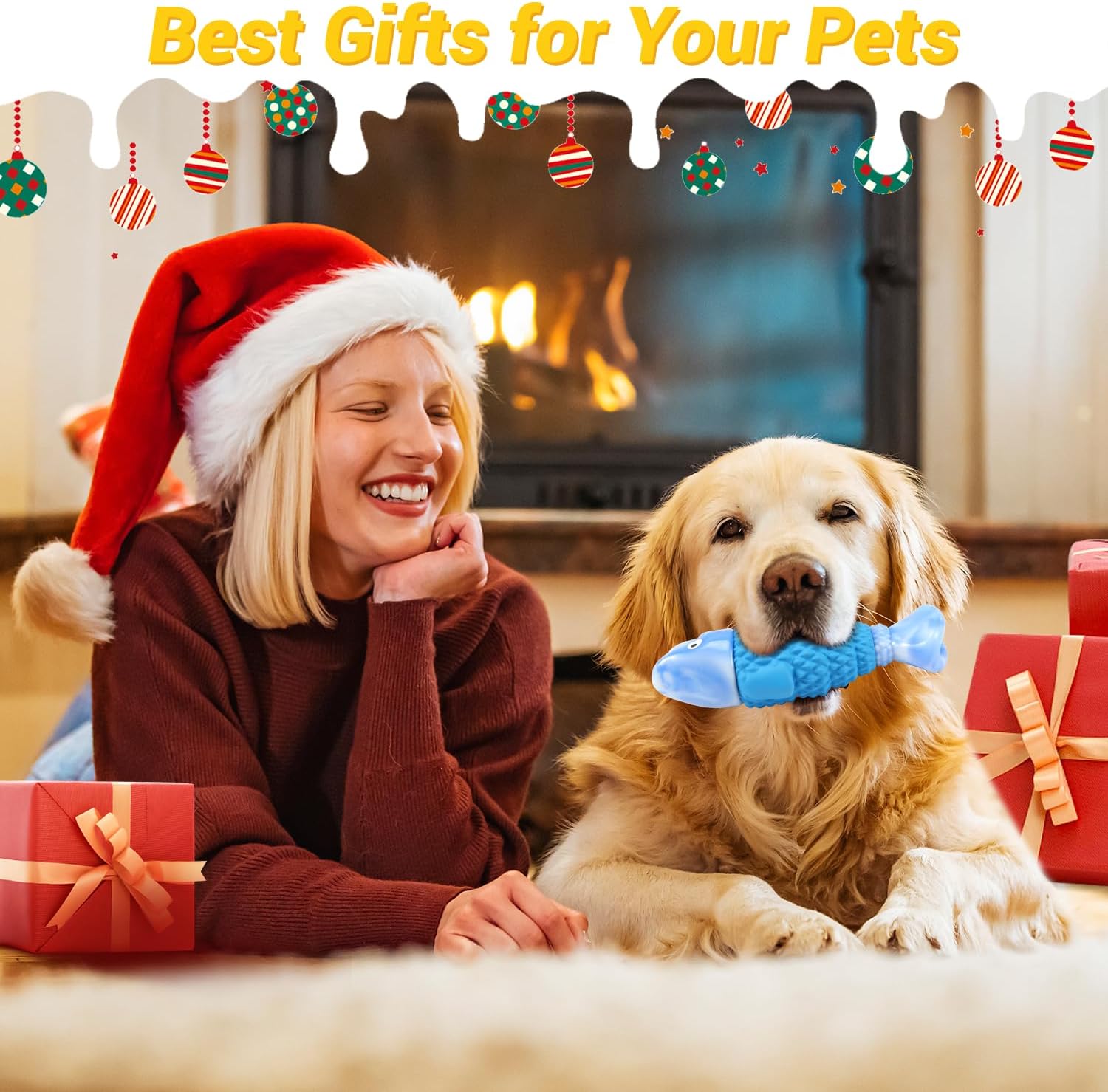 WinTour Tough Dog Toys for Aggressive Chewers, Indestructible Dog Chewers for Medium & Large Breeds, Squeaky Durable Chew Toys to Keep Them Busy, Reduce Boredom, Teeth Cleaning, Bacon Flavor - Image 7