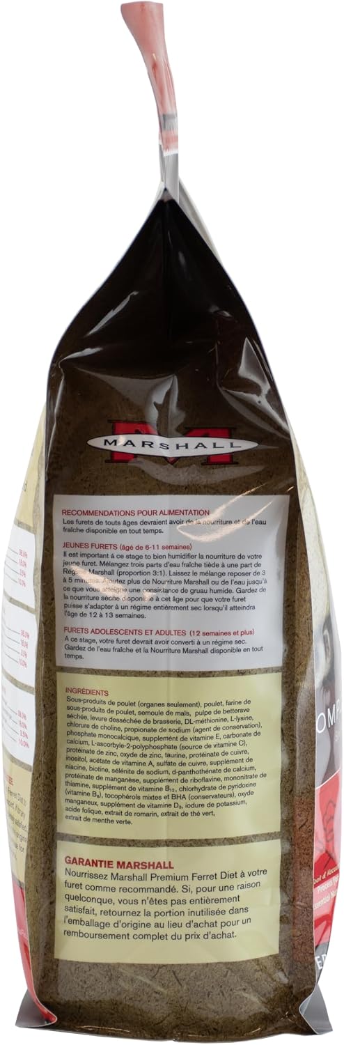 Marshall Pet Products Premium Ferret Diet, 4 lbs Pellet Bag, Complete Nutrition Formula - Single Food Bag - Image 6