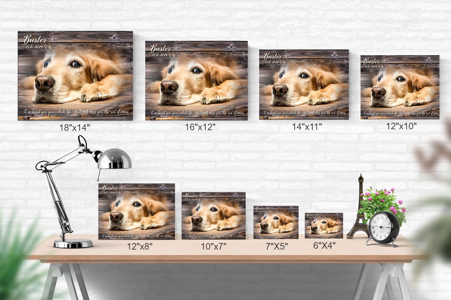 MUNDAZE Custom Pet Portrait Memorial Photo – Personalized Dog or Cat Loss Gift – Glossy Metal Print with Your Pet’s Photo – Sympathy Keepsake – Made and Shipped in USA - Image 8