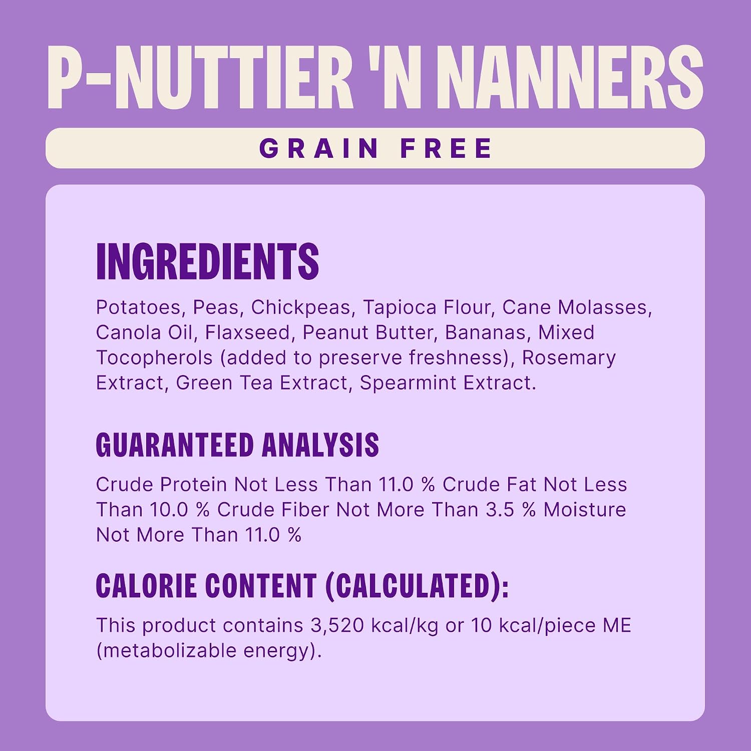 Wellness Old Mother Hubbard Classic Grain Free P-Nuttier'n Nanners Dog Biscuits, Natural Training Treats, Peanut Butter and Banana Flavor, Mini Size. 16 oz Bag - Image 6