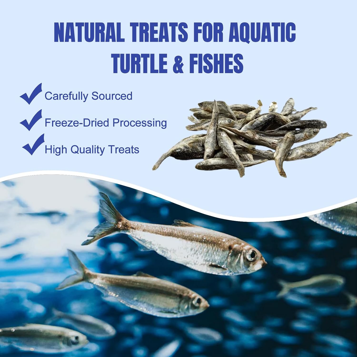 Amzey 2.3 oz Dried River Fish - Natural Food for Turtles, Terrapins, Reptiles and Large Tropical Fish - Image 3