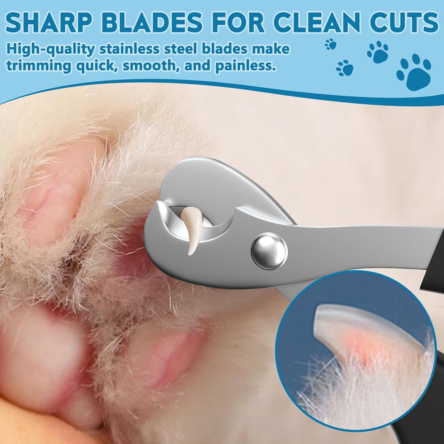 Cat Nail Clippers, Professional Pet Claw Clippers for Indoor Cats, Kittens, Small Dogs, Puppys, Birds, Rabbits, Safe Nail Trimmer and Grooming Tools for Small Animals Home Pets - Image 3