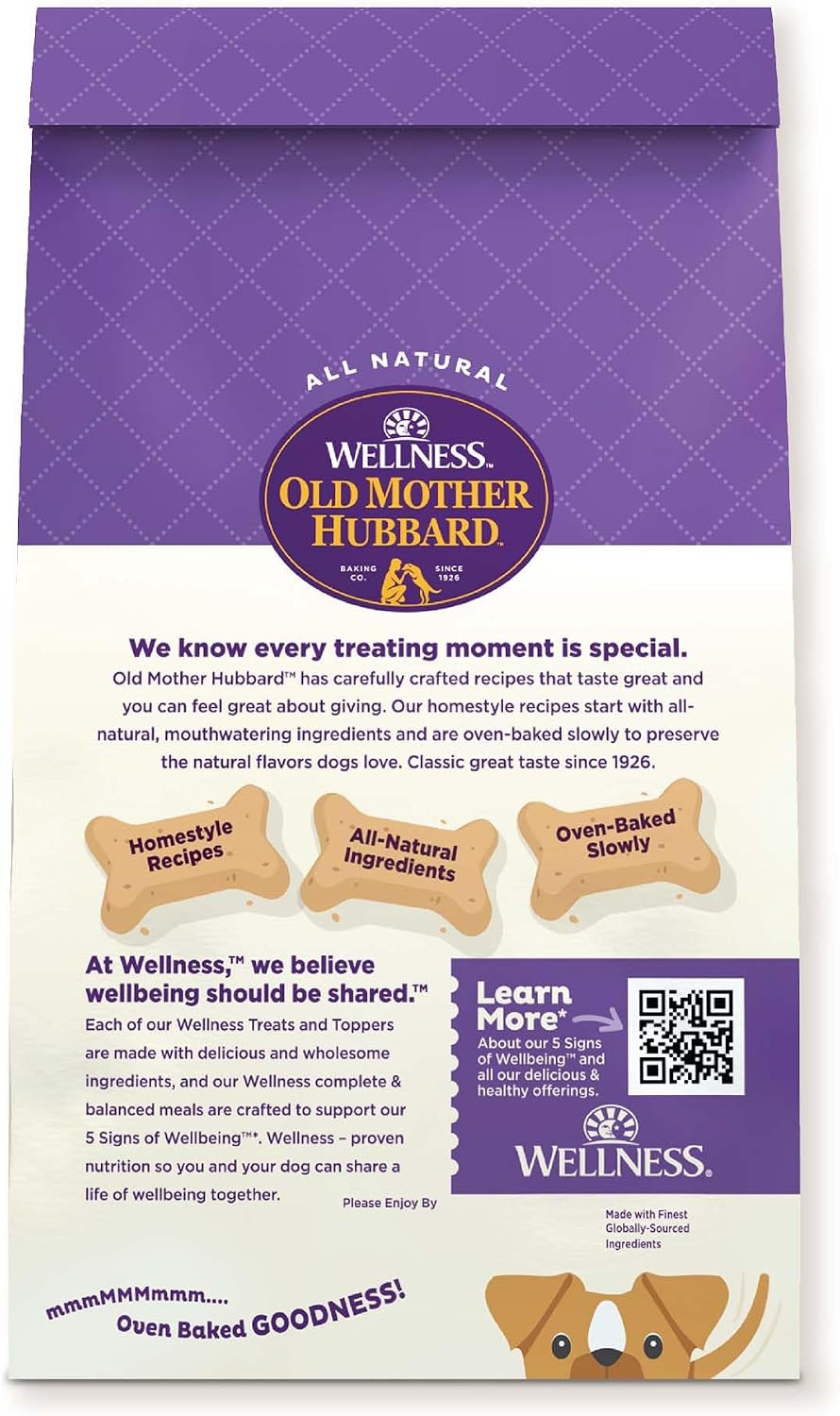 Wellness Old Mother Hubbard Classic Grain Free P-Nuttier'n Nanners Dog Biscuits, Natural Training Treats, Peanut Butter and Banana Flavor, Mini Size. 16 oz Bag - Image 8