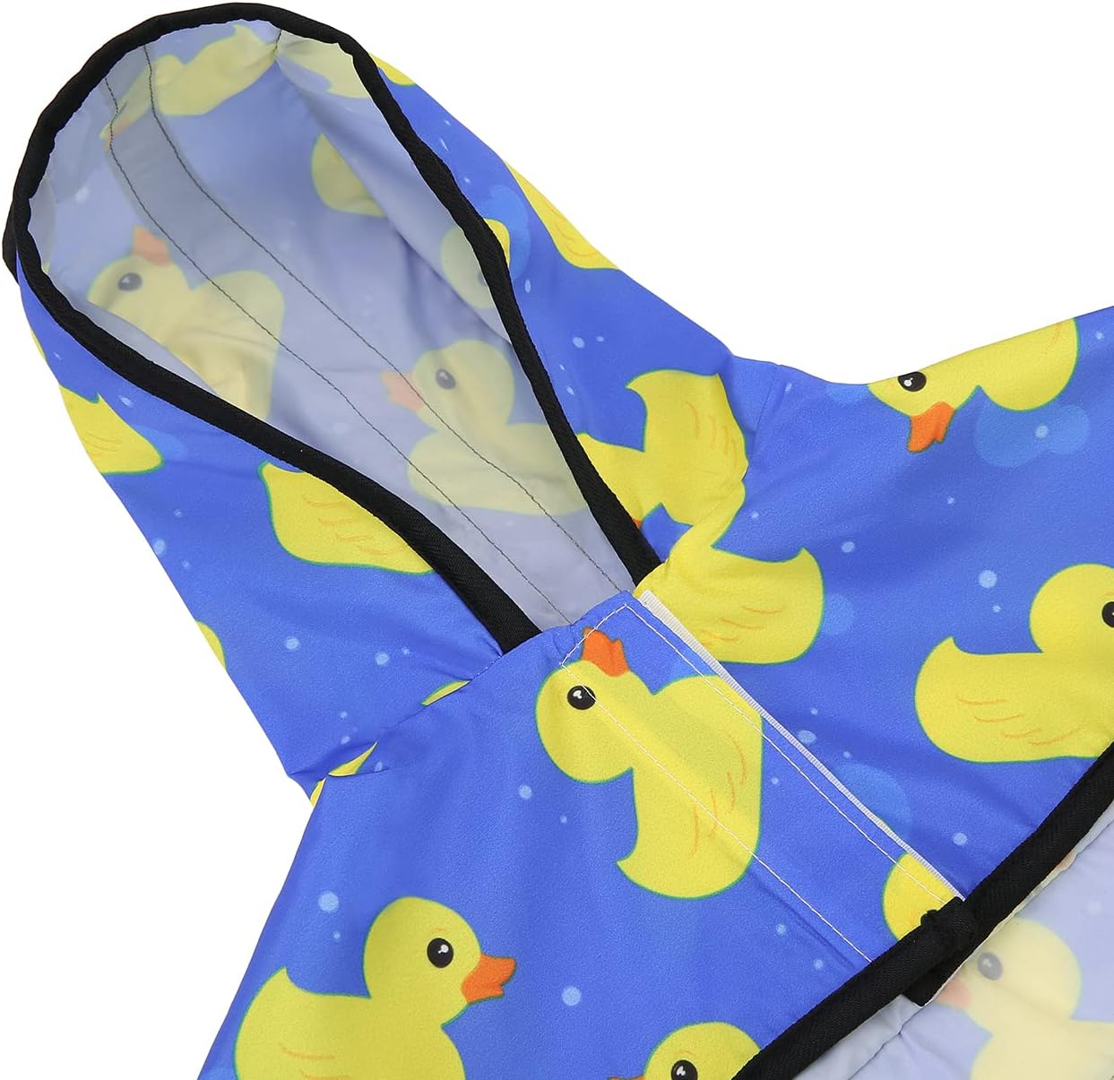 HDE Dog Raincoat Jacket Reflective Adjustable Hooded Pet Poncho Rain Coat with Leash Hole for Small to X-Large Dogs Rubber Ducks - L - Image 4