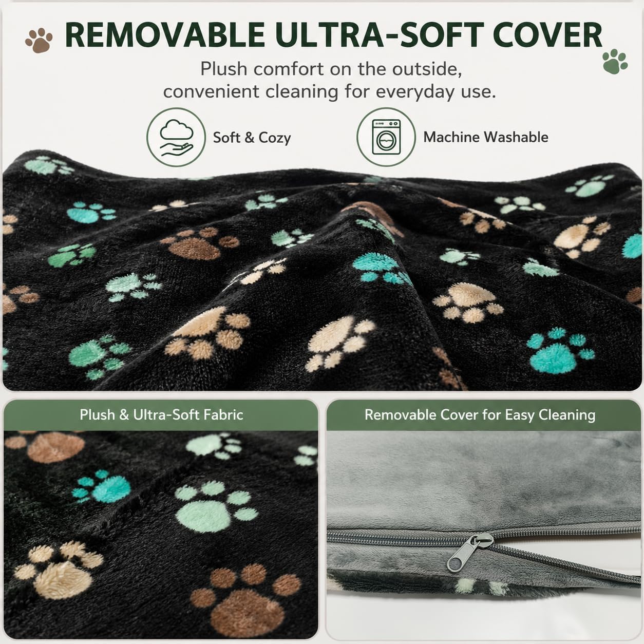 GOLOPET Large Dog Heating Pad 36x24 in with Smart Thermostat Switch and Power Line Protection Tube,Obtained MET and UL Dual Certification,Waterproof Pet Heating Pad for Dogs,with Plush Fabric Cover - Image 9