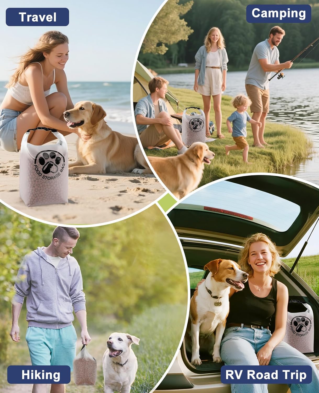 Pet Food Storage Bag for Travel - Transparent Leak-Proof Dog Food Container with Roll-Top Closure, Keeps Kibble Fresh for Camping Trip, Dog Boarding, Weekend Getaways (14 Cups) - Image 8