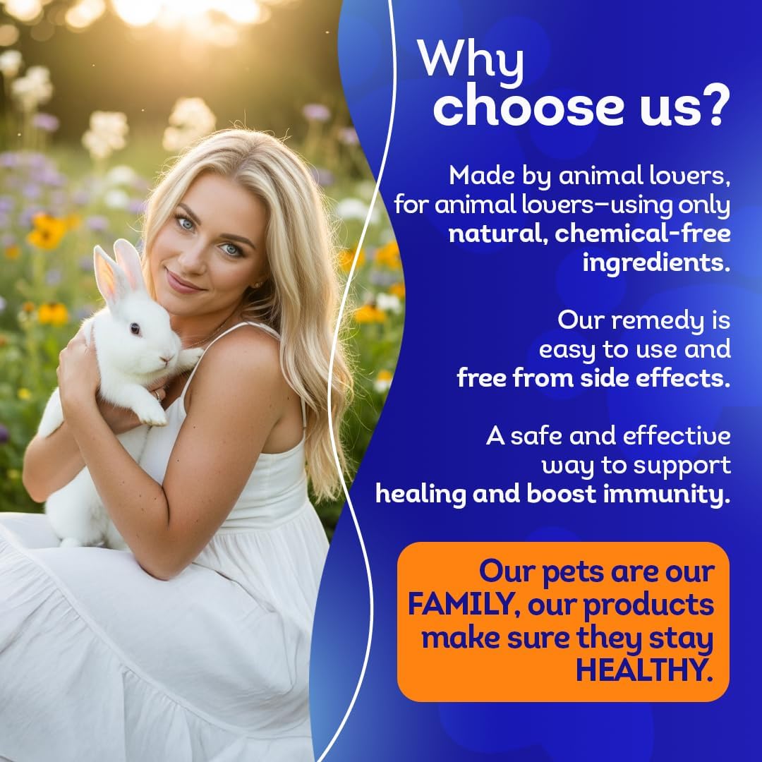 HealthyAnimals4Ever HA4E - Rabbit Respiratory Treatment - Support for Snuffles, URI & Breathing Relief - Preventive Care - Natural Homeopathic Tablets - 300 Count - Image 7