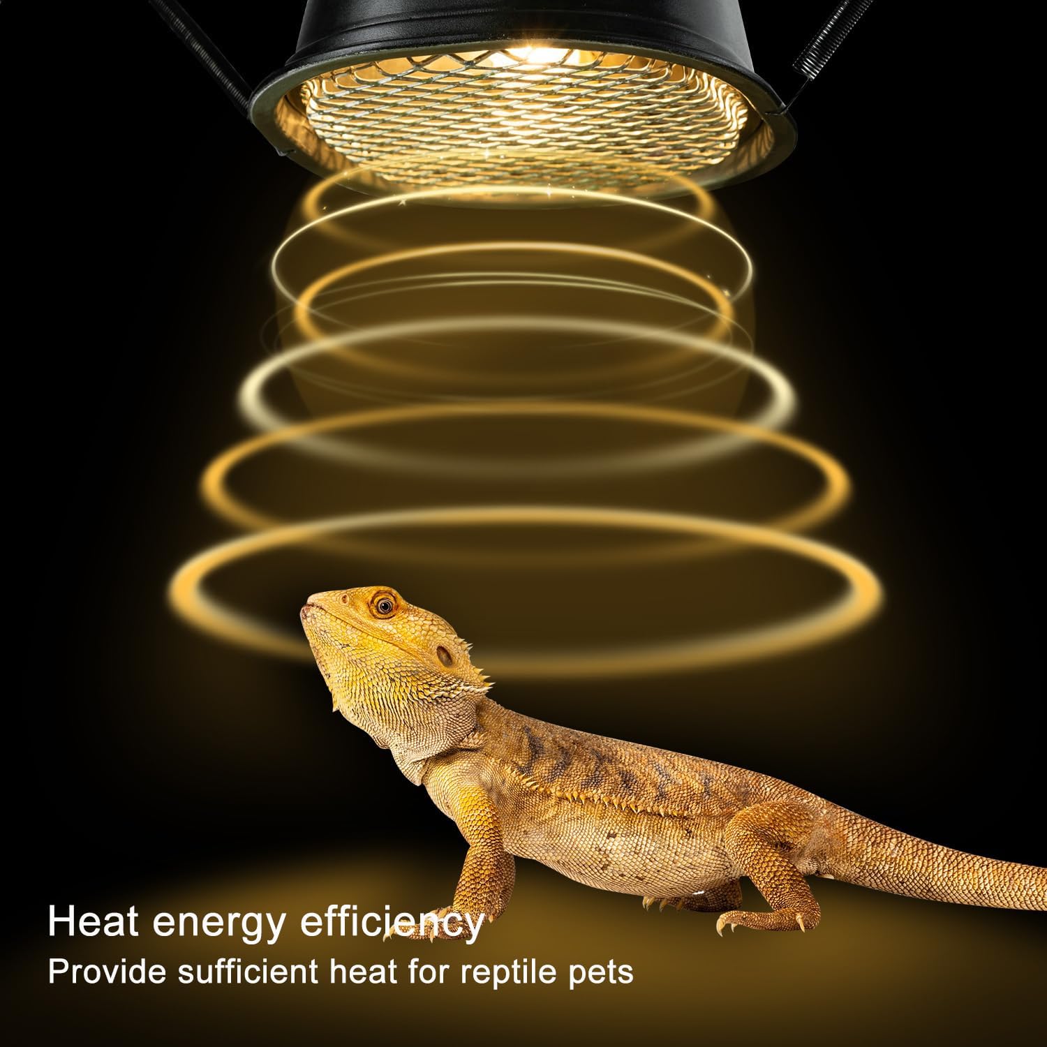 G9 Reptile Heat Lamp Bulb and Light Fixture with Safety Mesh, G9 Mini Heat Bulb 50W Warm White, UVA Reptile Heat Lamp and Basking Lampshade for Bearded Dragon Gecko Turtle Lizard Snake - Image 4