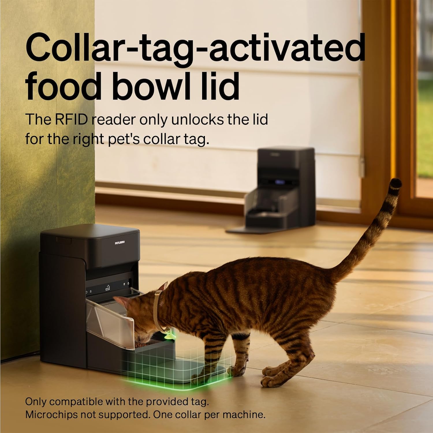 PETLIBRO RFID Automatic Cat Feeder, Collar Sensor for Personalized Meals, Cats Recognition, Diet Tracking and Anti-Stealing for Multi-Pets Homes and Different Diets, Wi-Fi Programmable Food Dispenser - Image 3