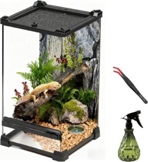 Reptile Tall Glass Terrarium Rainfo...