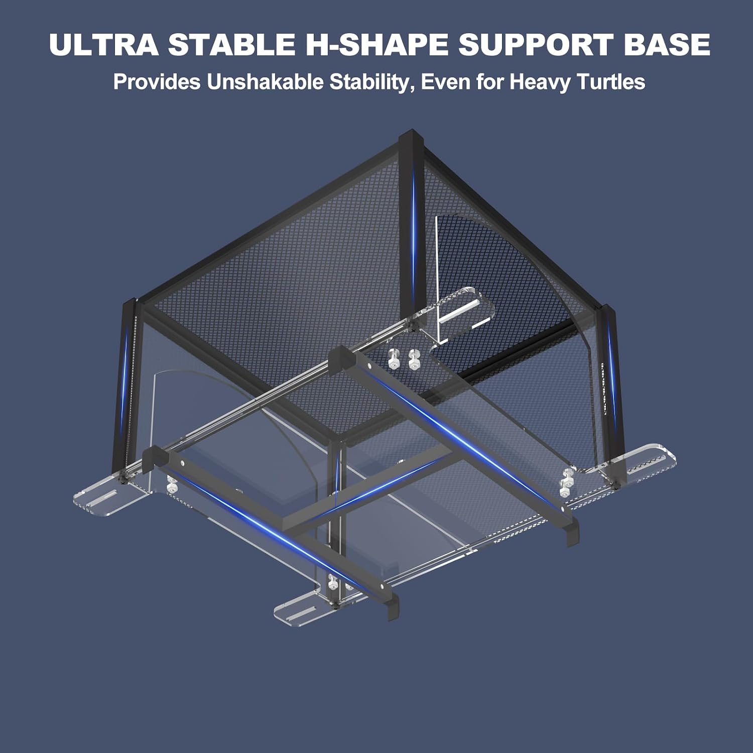 Upgraded Dual Ramp Turtle Basking Platform, Extra Large Fits 125 Gallon 150 Gallon 180 Gallon Aquarium Tank, Aquatic Turtles Topper Dock, Turtle Tank Accessories, Non-Slip Ramp & Escape-Proof - Image 6