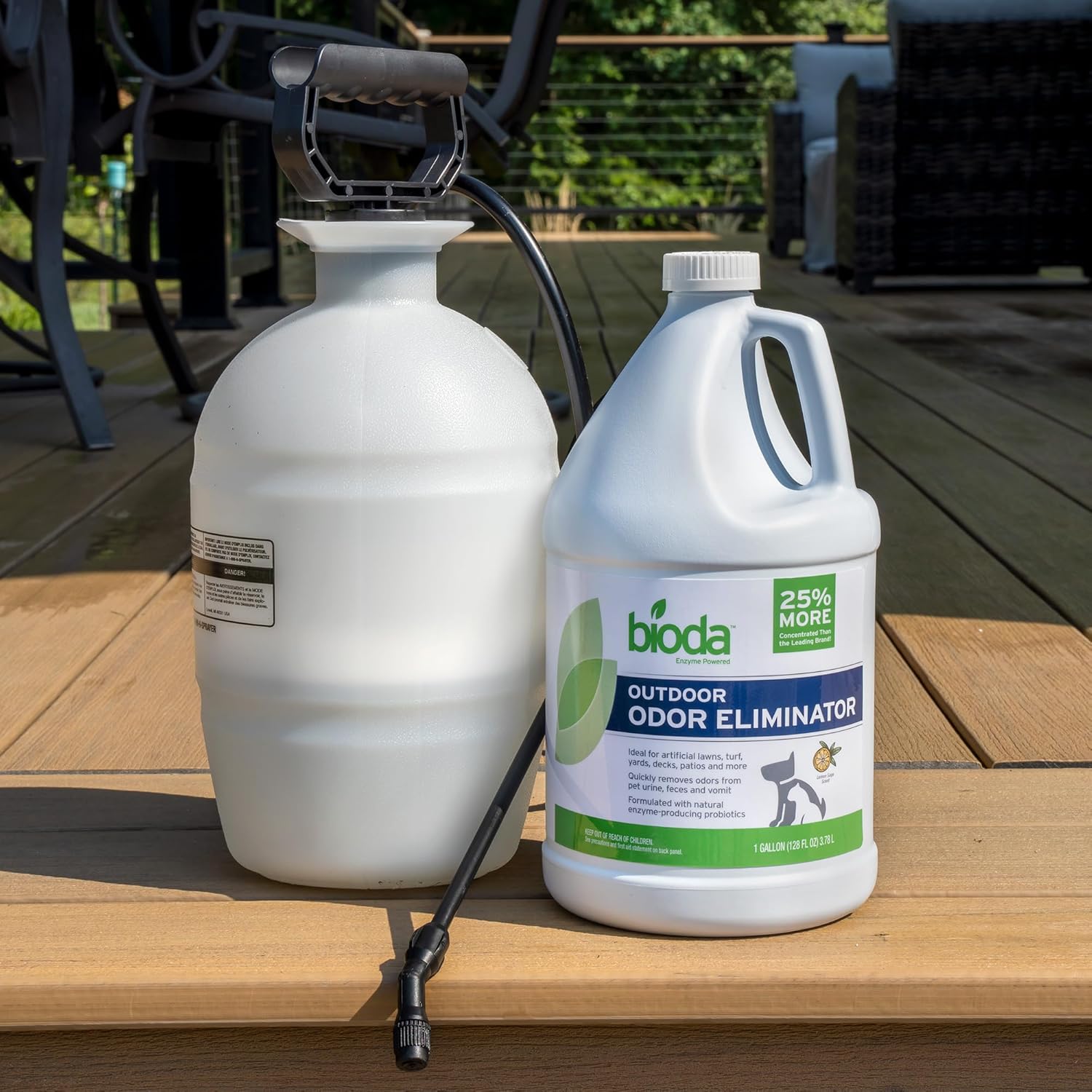 Bioda Probiotic Natural Outdoor Odor Eliminator, 1 gal Refill | Enzyme Cleaner Destroys Cat & Dog Odor, Neutralizer for Lawn, Artificial Grass, and Patios - Image 3