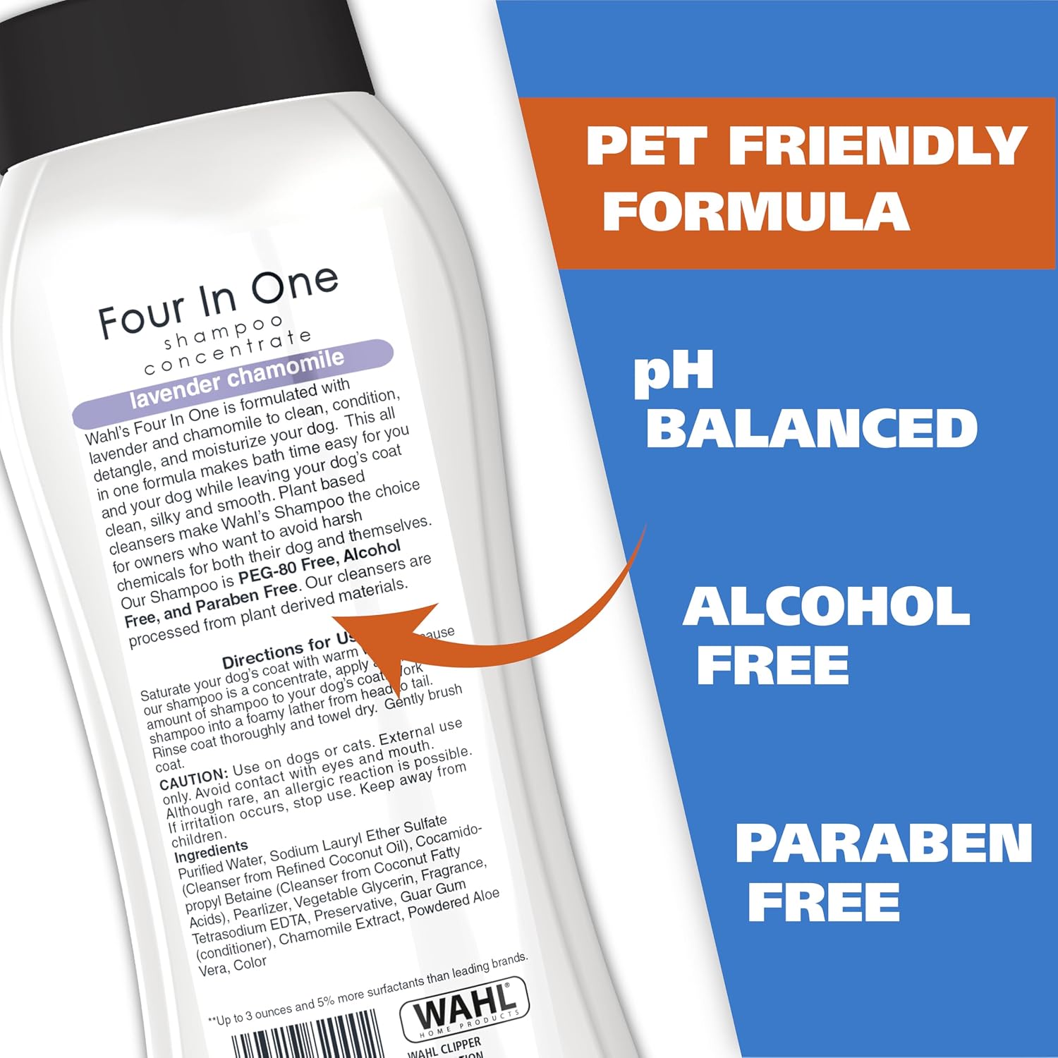 Wahl USA 4-in-1 Calming Dog Shampoo with Lavender Chamomile Scent – Cleans, Conditions, Detangles, & Moisturizes - Pet Friendly Formula - 24 Oz - Model 820000A - Image 3