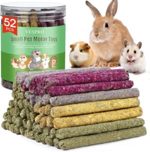 52Pcs Rabbit Chew Sticks, Guinea Pi...