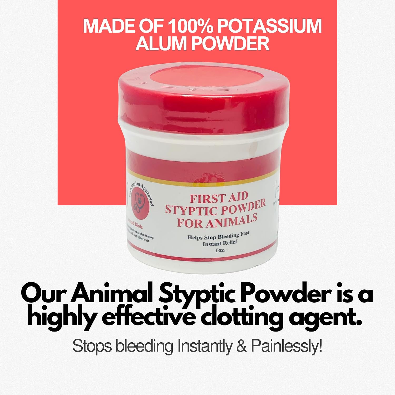 G.B.S Styptic Powder for Dogs, Cats, and Birds (1 oz) - Fast-Acting Blood Stop Powder for Pets & Animals - Quick Stop Bleeding Powder for Nail Clipping, Cuts & Grooming - Image 7
