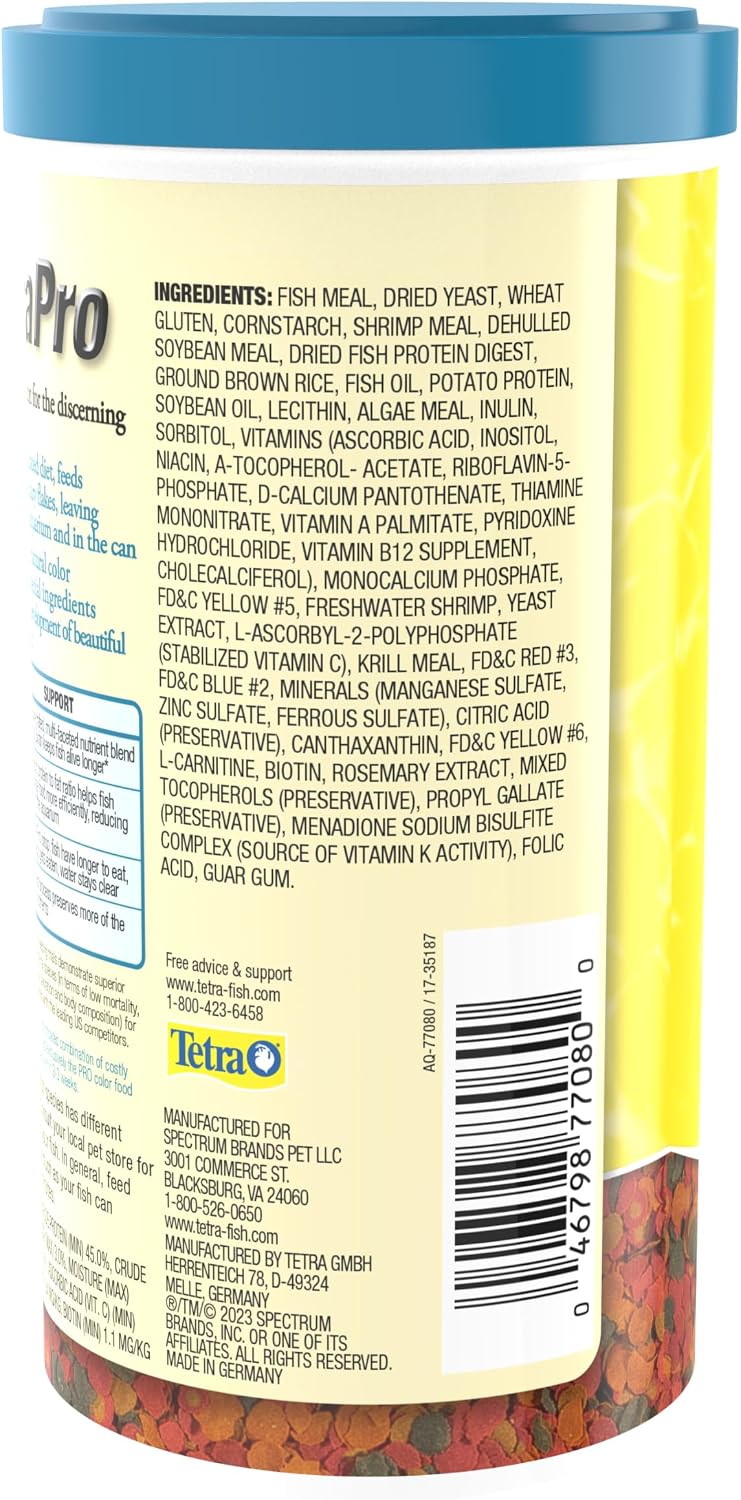 TetraPro Tropical Color Crisps, Fish Food With Natural Color Enhancers, Tropical Fish Food, 7.41 Ounces - Image 2