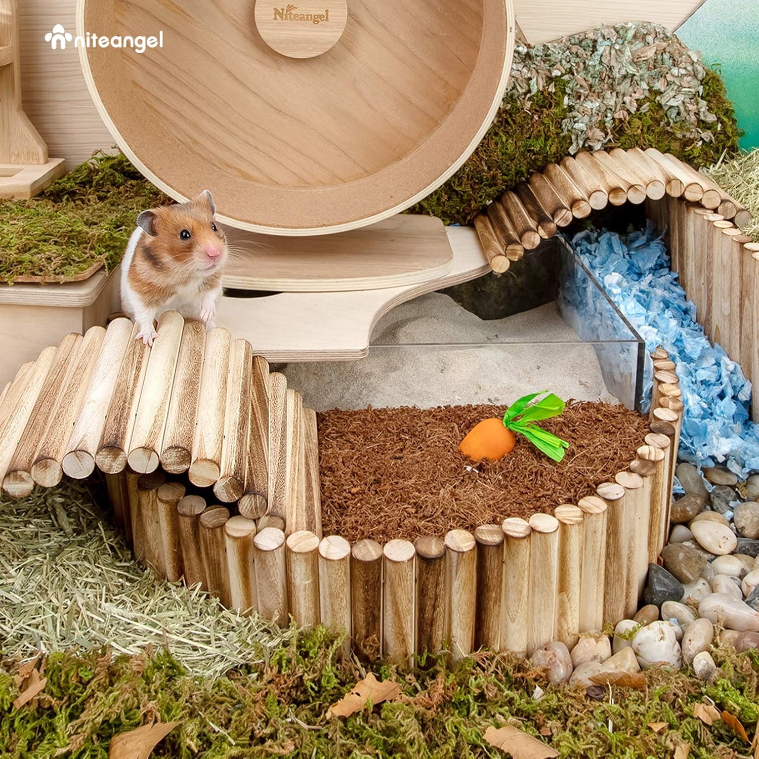 Niteangel Natural Coco/Cork Hamster Bedding Pet Litter for Dwarf Syrian Hamsters, Gerbils, mices, Degus or Other Small Animal - Image 2