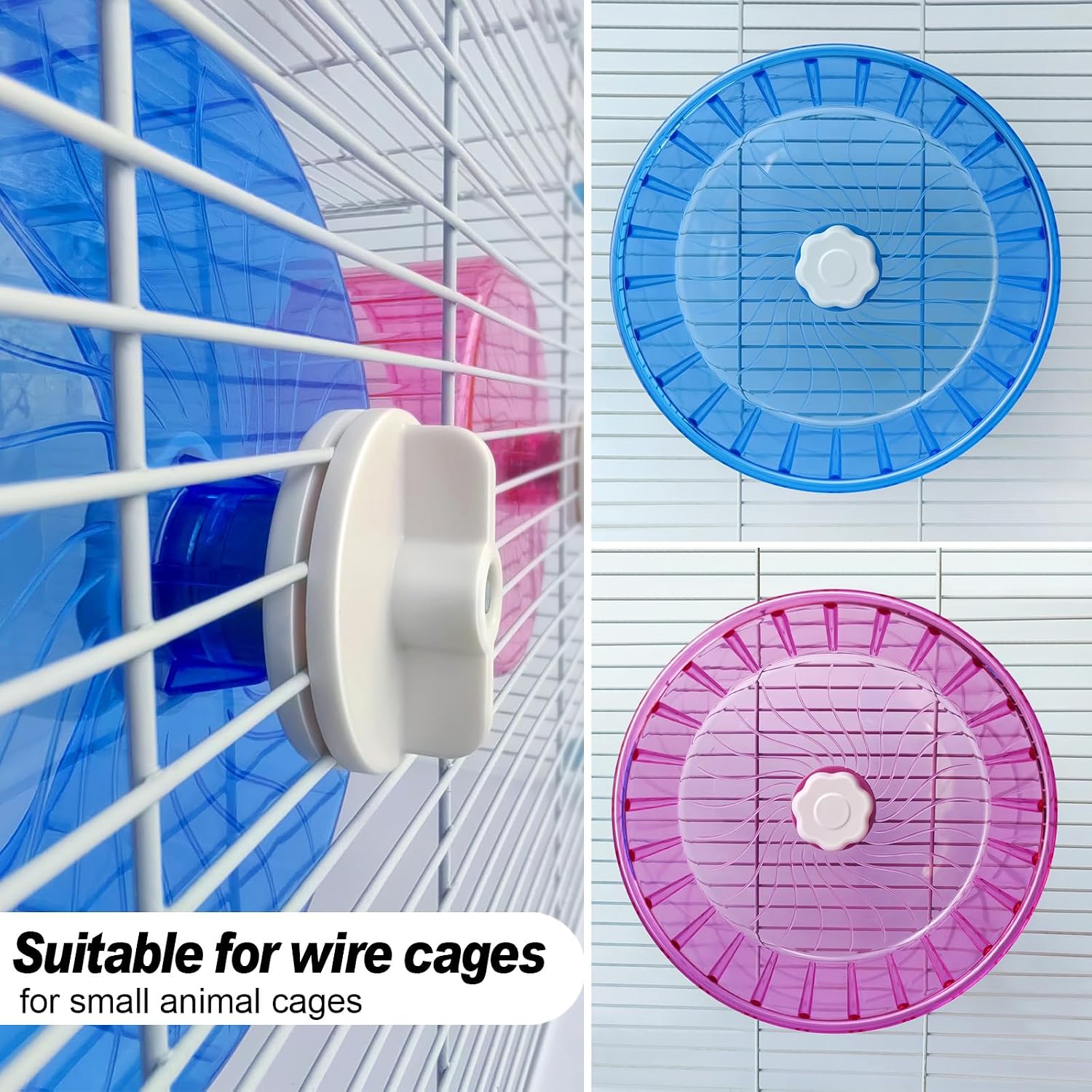 Hamster Wheel,Silent Wheel,Super Silent Hamster Exercise Wheels,Silent Hamster Wheel,Adjustable Stand Hamsters Exercise Wheels,Quiet Rat Wheel (Φ 5.5 inch, Pink) - Image 5