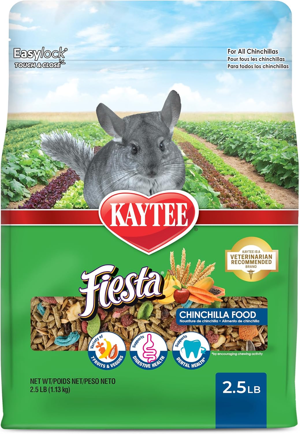 Kaytee Fiesta Chinchilla Food, Nutritious and Fun Blend, Supports Dental Health and Digestion, 2.5 pounds - Image 12