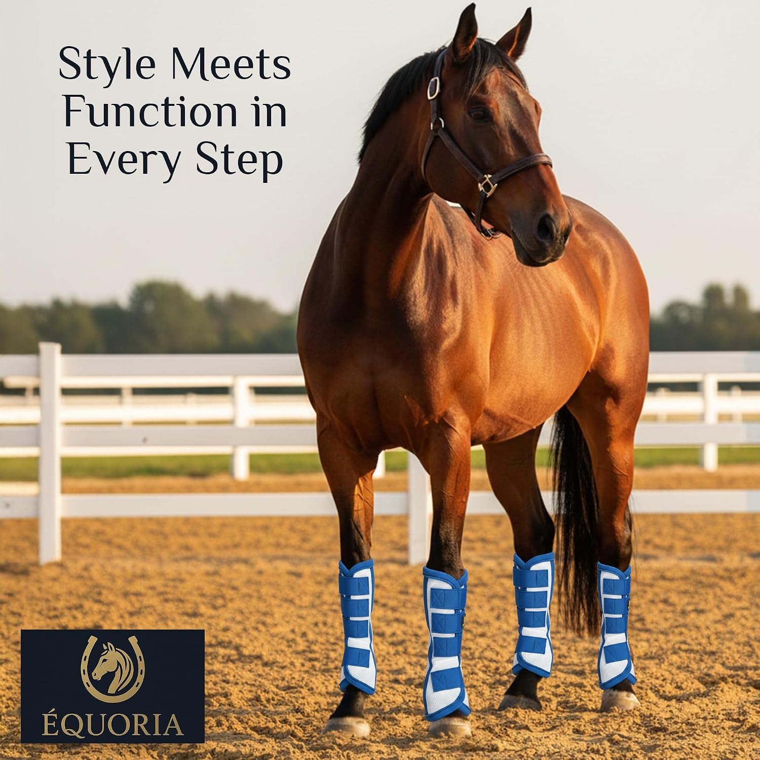 Premium Fly Boots for Horses (4 Pieces) –Durable and Comfortable Fly Leg Wraps for Big Horses – Protective Outer Mesh Design – Elegant and Breathable Set of 4 Horse Fly Boots - Image 7