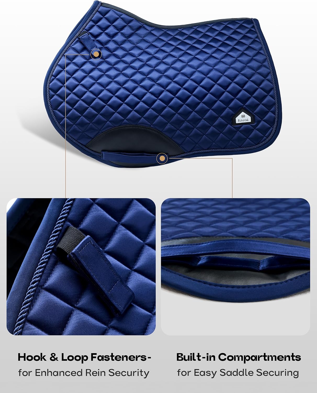 FitsT4 Sports Saddle Pads for Horses Breathable English Half Pad Shock Absorbing - Image 5