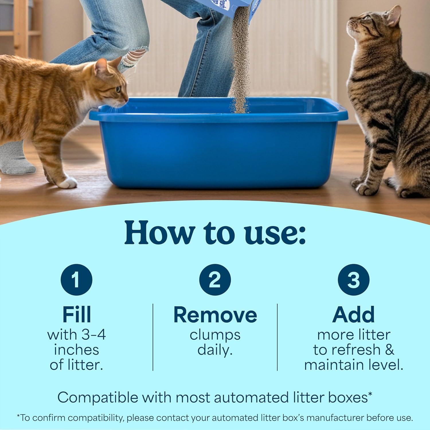 Fresh Step Heavy Duty Odor Block Advanced Multi Cat Clumping Litter with Febreze, 17.5 lb (Package May Vary) - Image 4
