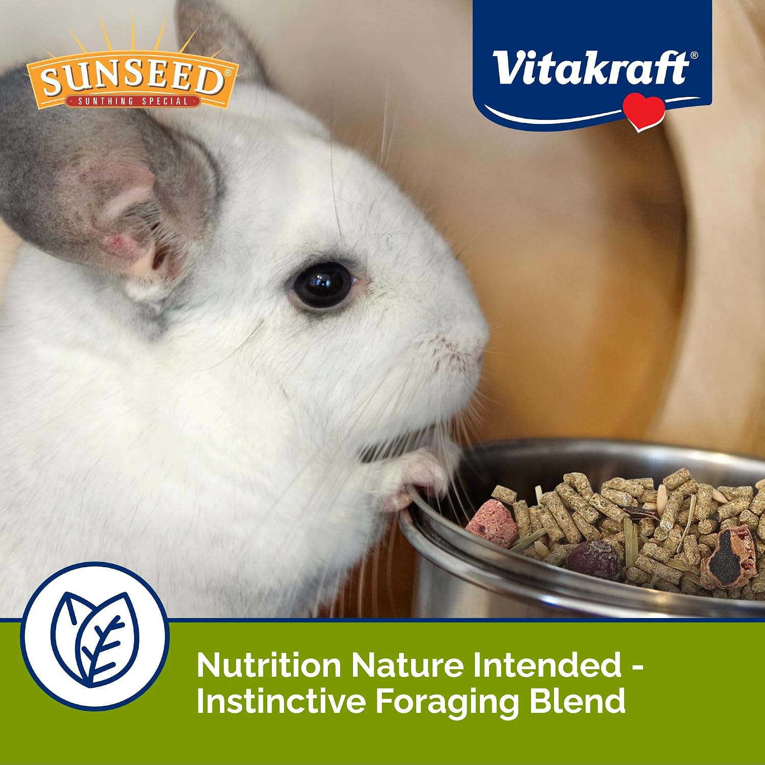Sunseed Vita Prima Chinchilla Food - 3 Lb Resealable Bag – Instinctive Foraging Blend with Ancient Grains – No Artificial Colors Flavors Or Preservatives – Added Vitamins and Minerals - Image 3