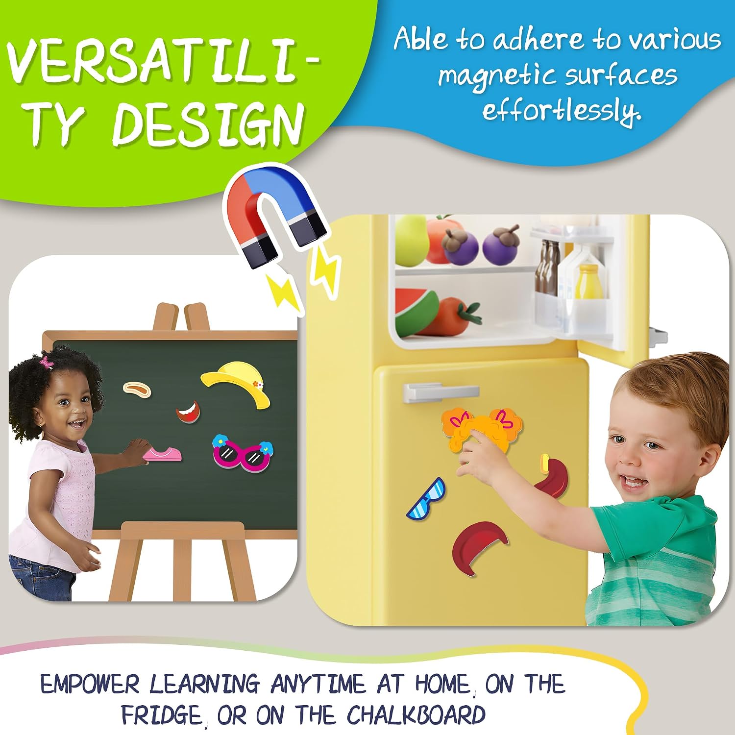 Magnetic Puzzles for Kids- Educational Magnetic Book, Crazy Face Dress-Up Game & Preschool Toddler Learning Activities, Travel-Friendly STEM Toy, Fun Fridge Magnets for Toddlers 1-3 3-12 - Image 6